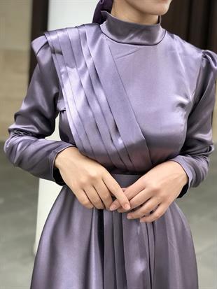 İnna Saten Abiye Lila