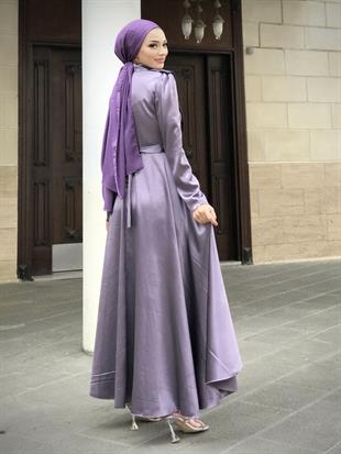 İnna Saten Abiye Lila