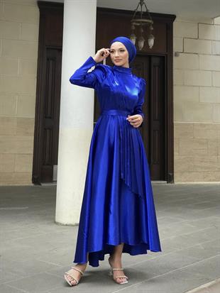 İnna Saten Abiye Parlement Mavi