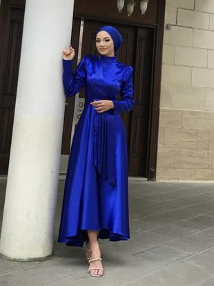 İnna Saten Abiye Parlement Mavi