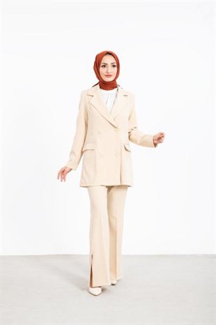 İspanyol Paça Ceketli Takım Taş