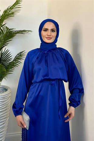 Jahan Altı Volan Saten Abiye Sax