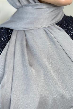 Jan Jan Abiye Şal Gümüş