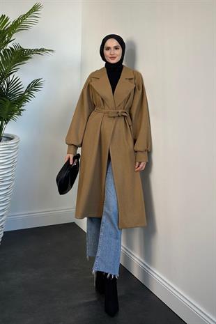 Janella Kruvaze Yaka Kaban Camel