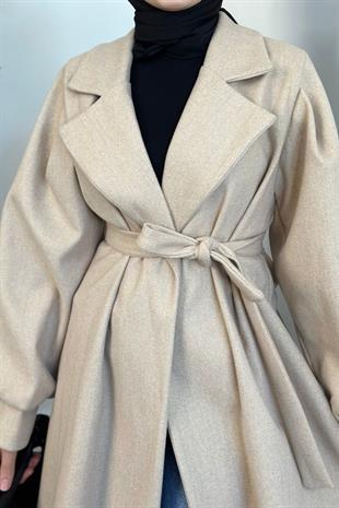 Janella Kruvaze Yaka Kaban Krem