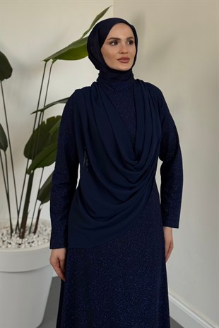 Jess Degaje Simli Abiye Lacivert