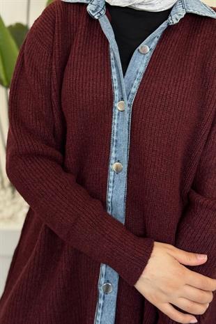 Kai Kot Geçişli Triko Takım Bordo