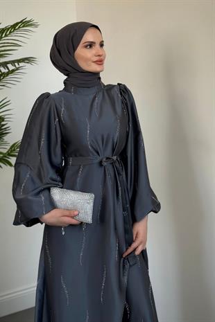 Kaitlyn Taşlı Abiye Füme