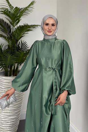 Kaitlyn Taşlı Abiye Mint