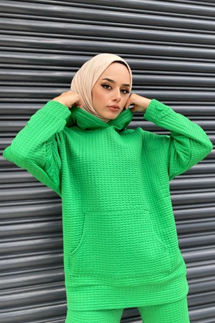 Kanguru Cepli Kapitone Takım Yeşil