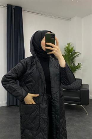 Kapitone Desenli Mont Siyah