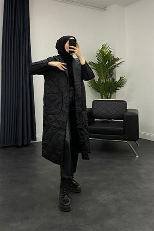 Kapitone Desenli Mont Siyah