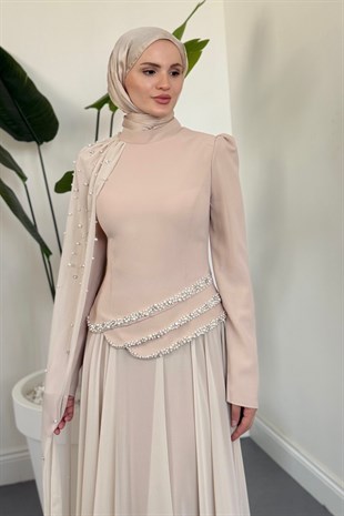 Kelly Pelerini İncili Abiye Taş