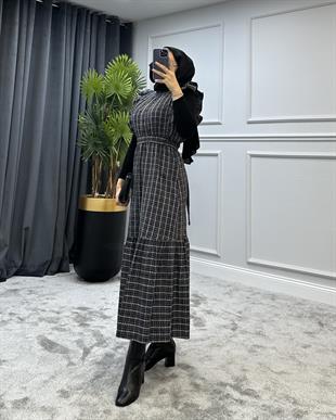 Kolu Fırfırlı Jile Siyah