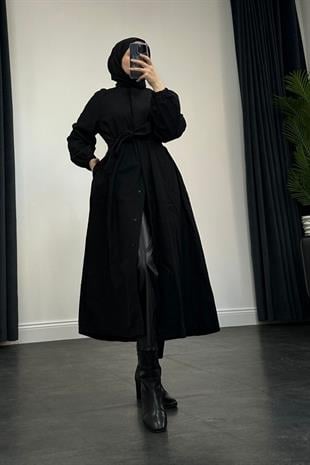 Larimar Kemerli Kaban Siyah