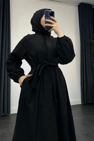 Larimar Kemerli Kaban Siyah