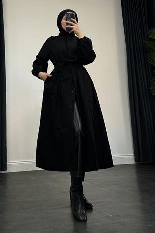 Larimar Kemerli Kaban Siyah