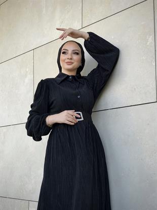 Lena Piliseli Elbise Siyah