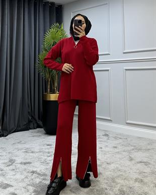 Lena Triko Takım Bordo