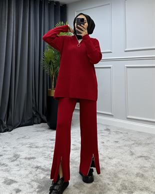 Lena Triko Takım Bordo