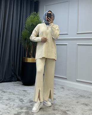 Lena Triko Takım Ekru