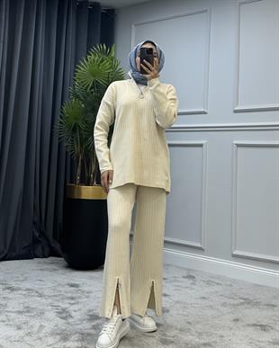 Lena Triko Takım Ekru