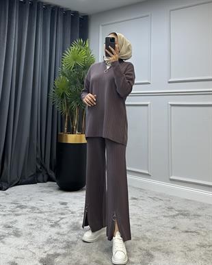 Lena Triko Takım Mürdüm