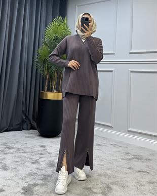 Lena Triko Takım Mürdüm