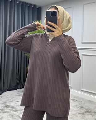 Lena Triko Takım Mürdüm