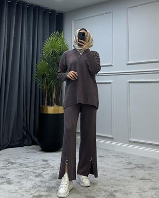 Lena Triko Takım Mürdüm