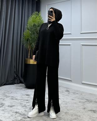 Lena Triko Takım Siyah