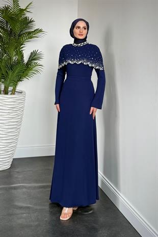 Lenka Zikzak Abiye Lacivert