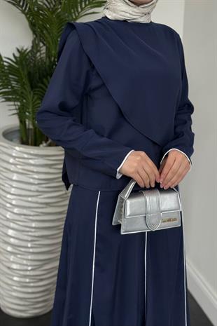 Libre Şerit Detay Etek Takım Lacivert
