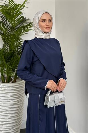 Libre Şerit Detay Etek Takım Lacivert