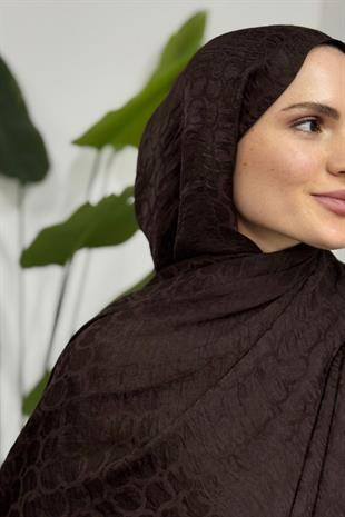 Loiren Bloom Desen Şal Kahverengi