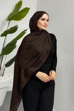 Loiren Bloom Desen Şal Kahverengi