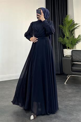 Lydia Şifon Abiye Lacivert