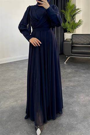 Lydia Şifon Abiye Lacivert