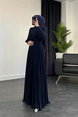 Lydia Şifon Abiye Lacivert