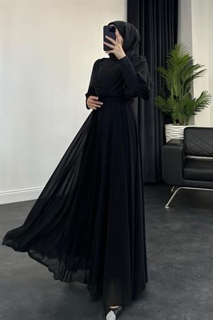 Lydia Şifon Abiye Siyah