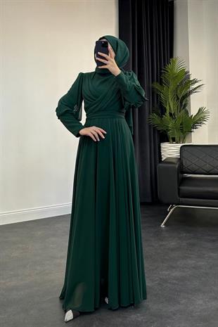 Lydia Şifon Abiye Zümrüt