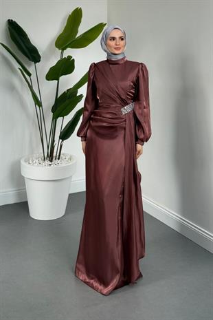 Magnolia Saten Abiye Gül Kurusu