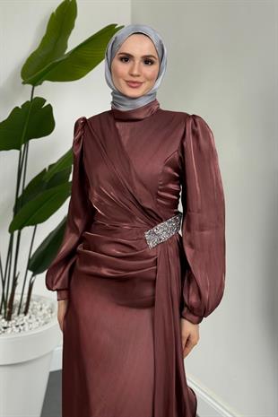 Magnolia Saten Abiye Gül Kurusu