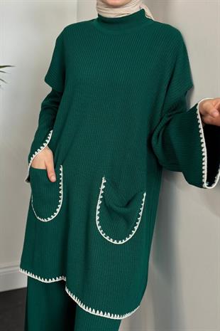 Mallory Cepli Triko Takım Zümrüt