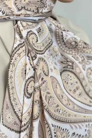 Mangala Desenli Şal Vizon