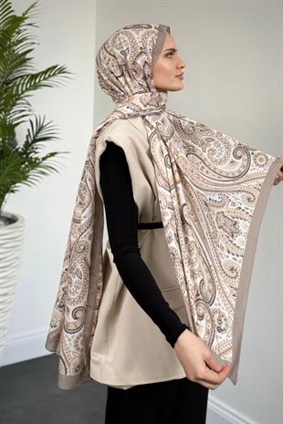 Mangala Desenli Şal Vizon