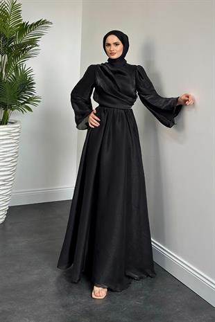 Margaret Drape Janjan Abiye Siyah