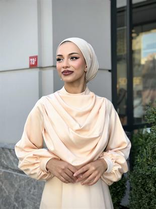 Matmazel Saten Abiye Krem