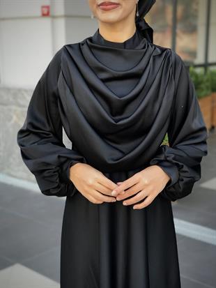 Matmazel Saten Abiye Siyah