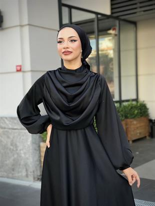 Matmazel Saten Abiye Siyah
